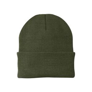 NWOT Green Acrylic Cuffed Beanie